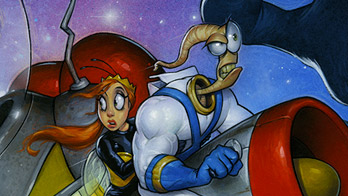 The Making of Earthworm Jim cover art by Michael Koelsch