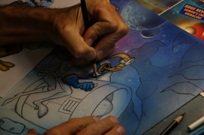 Mike Koelsch Earthworm Jim cover progress